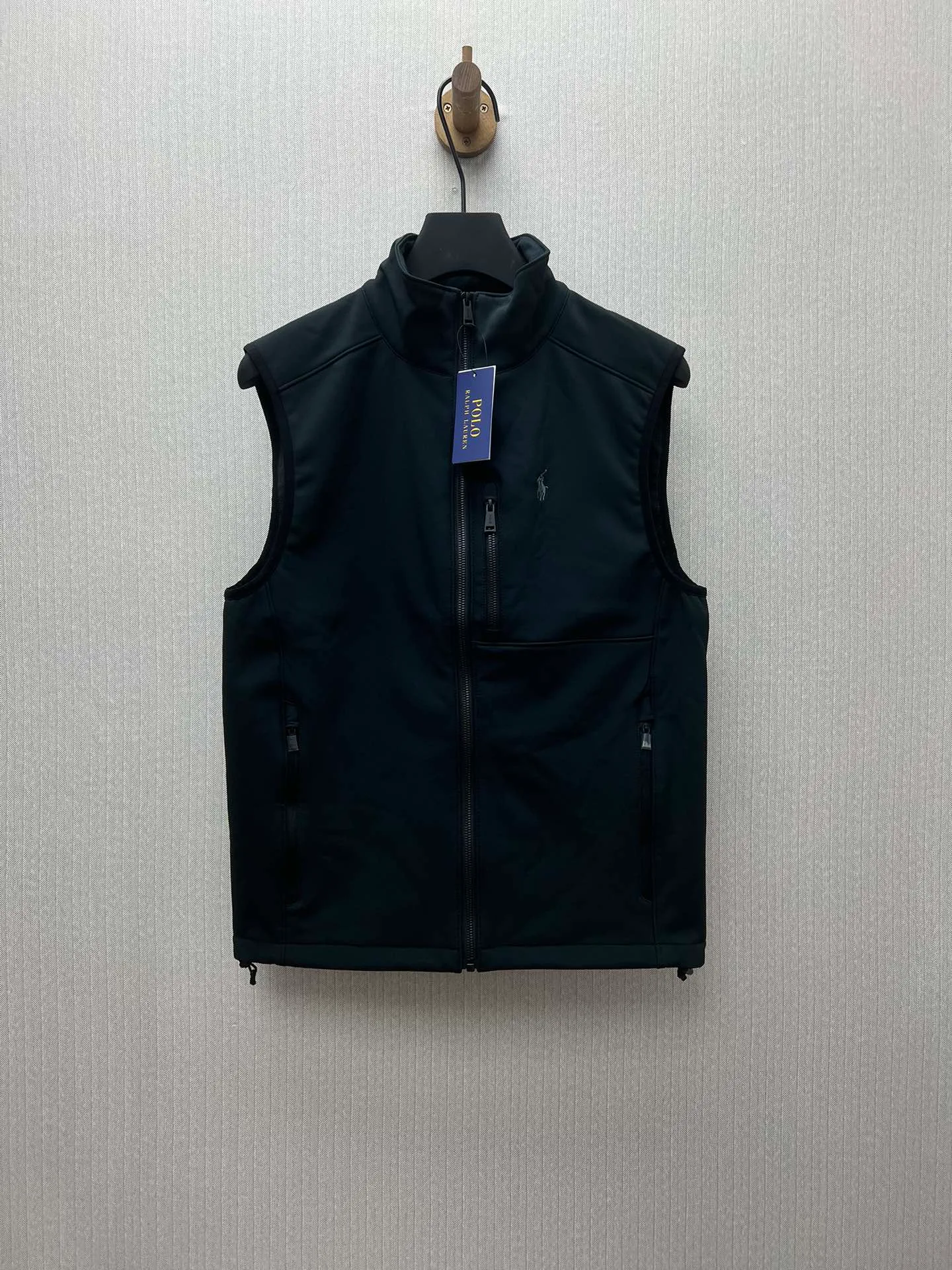 🅿️500 Polo 25ss new solid color logo embroidered zipper casual vest men's high version code number: XS.S.M.L.XL.XXL.